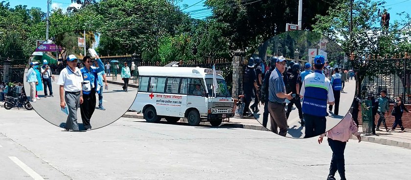 रत्नपार्कमा एम्बुलेन्स, अधिकारकर्मी खटिए अनुगमनमा