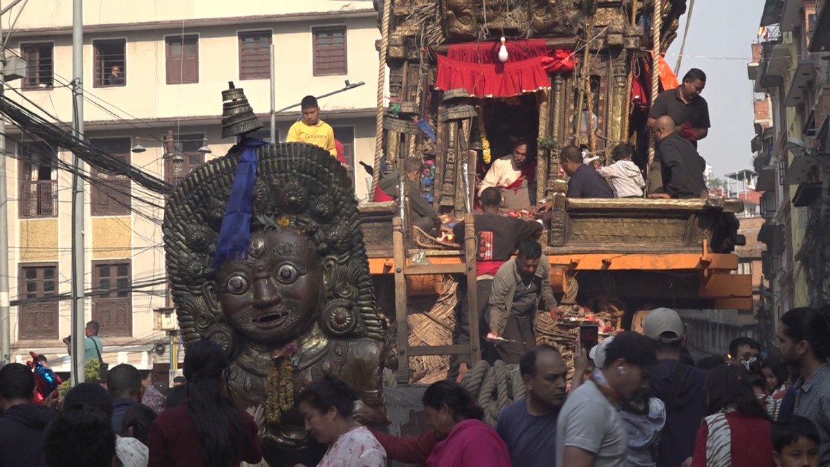 Rato Machhindranath Chariot Procession Continues in Lalitpur