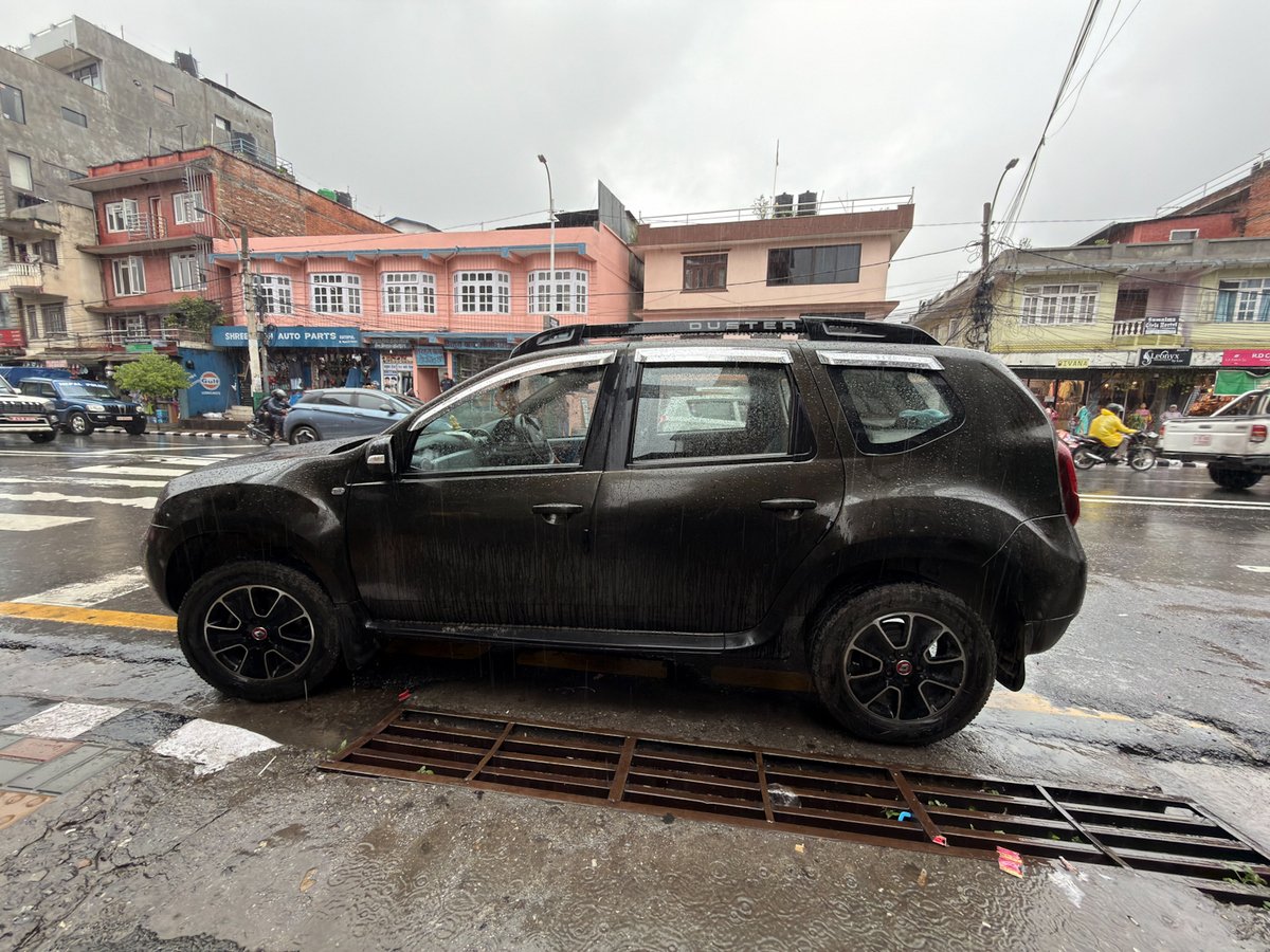 Road side parking -Nepal photo library-1