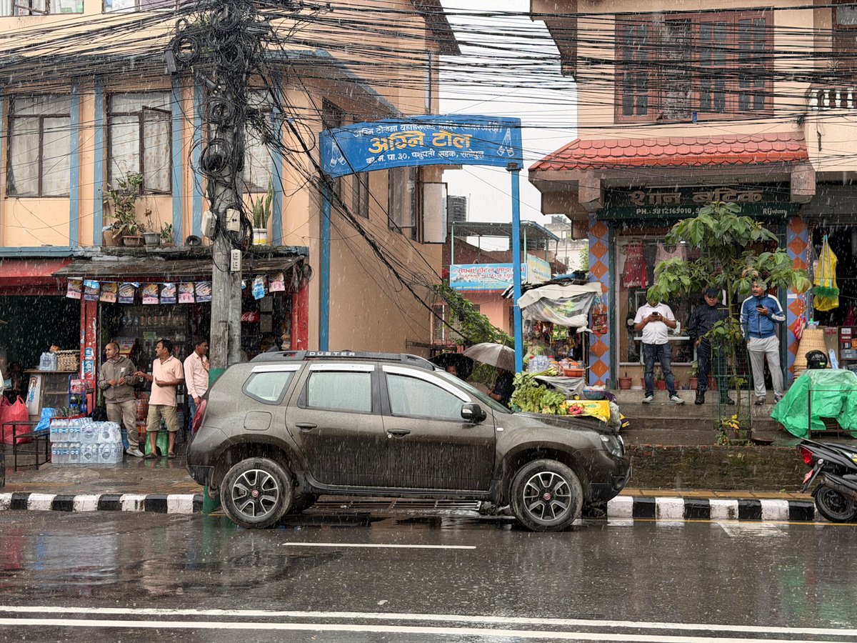 Road side parking -Nepal photo library-2