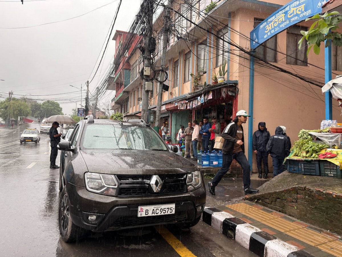 Road side parking -Nepal photo library-3