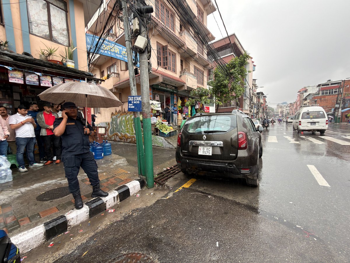 Road side parking -Nepal photo library-5