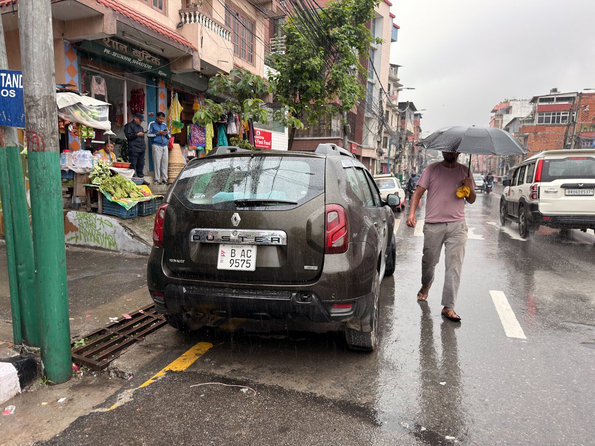 Road side parking -Nepal photo library-6