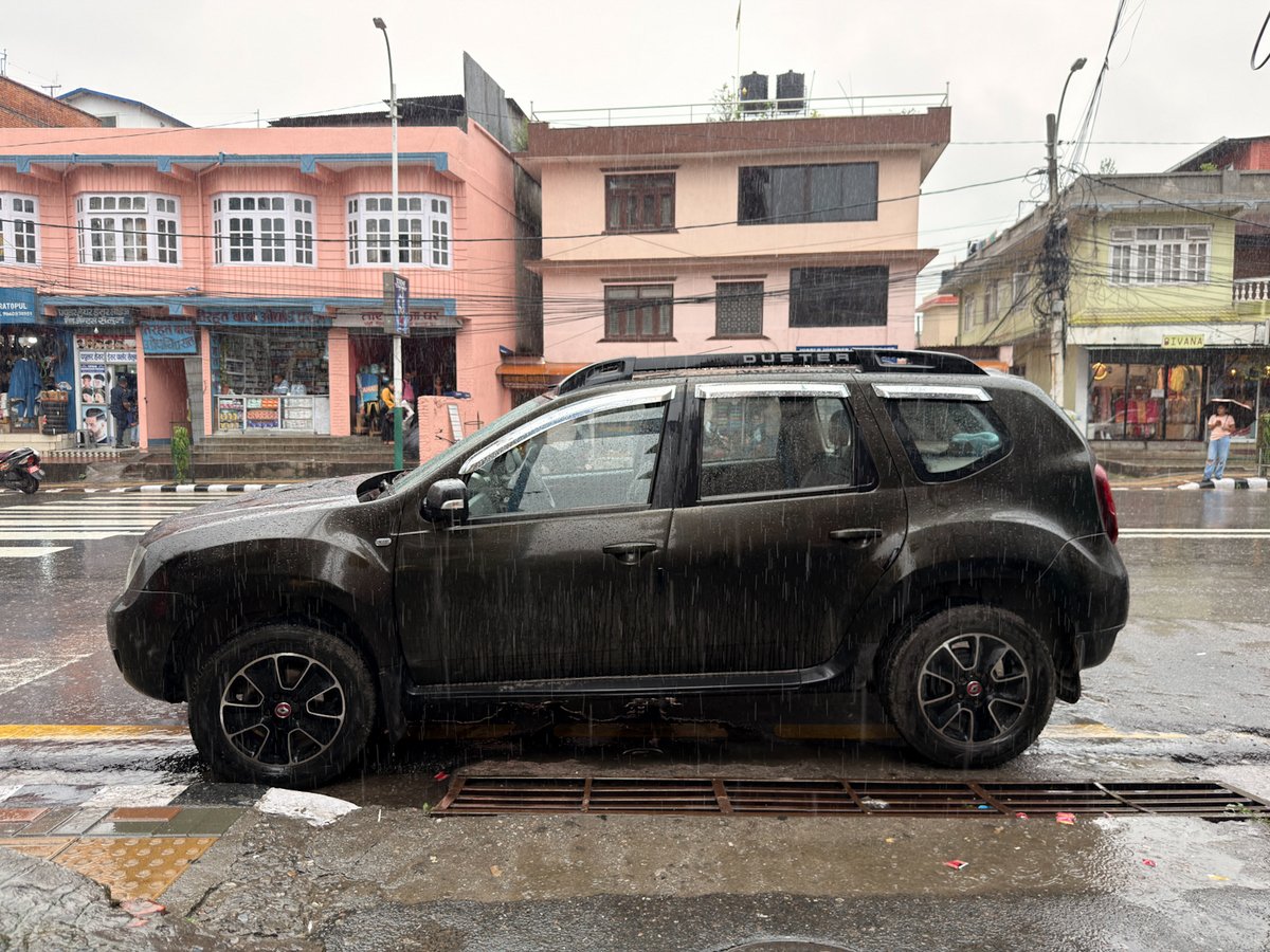 Road side parking -Nepal photo library-7