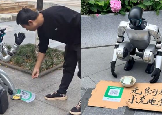 Robots Begging on Chinese Streets Spark Debate on AI's Role
