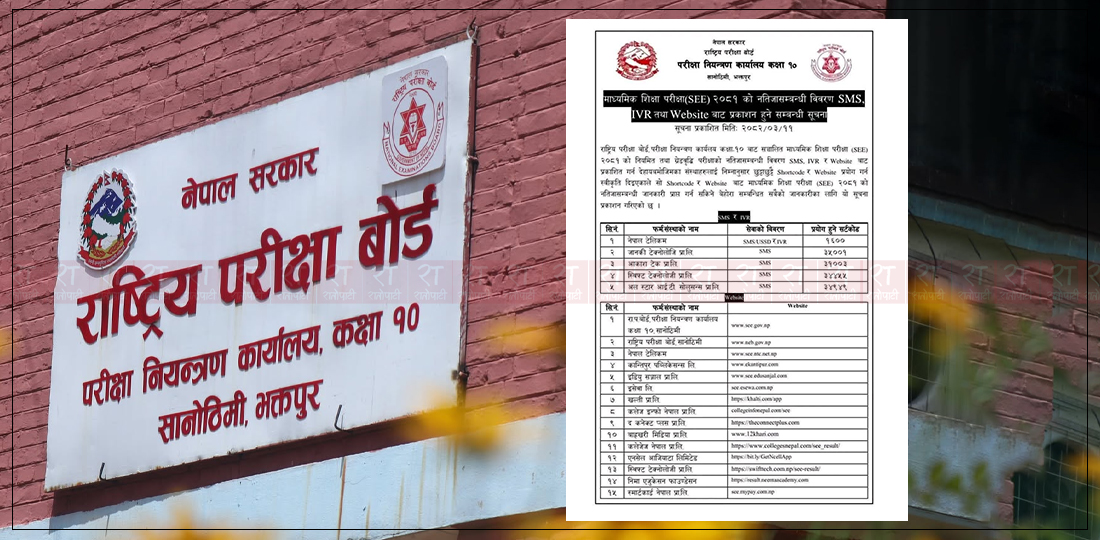   एसईईको नतिजा कसरी हेर्ने ?