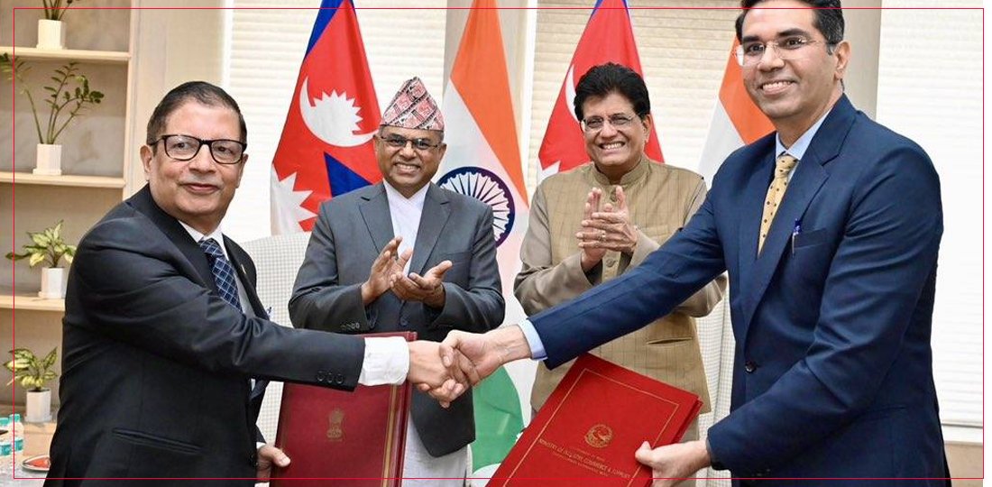 भारत–नेपाल रेल व्यापारिक सम्पर्क सुदृढीकरणका लागि सम्झौता