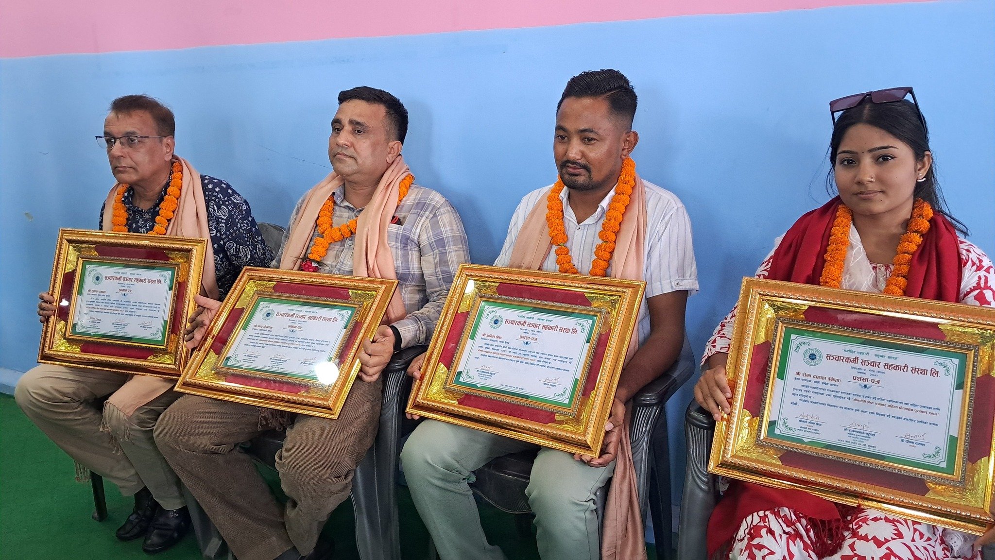   मोरङमा चार जना पत्रकार सम्मानित