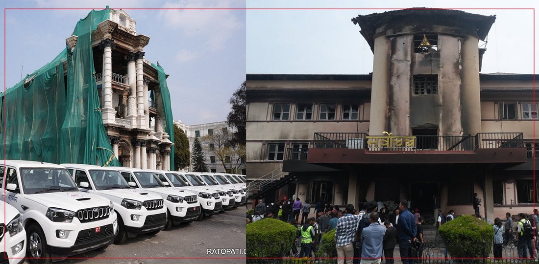 Reconstruction of Government Buildings Damaged in Protests Underway