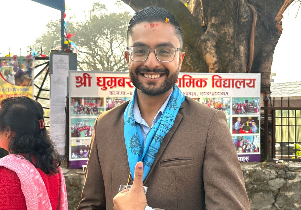 RSP Candidate Sasmita Pokharel Casts Vote in Kathmandu-5