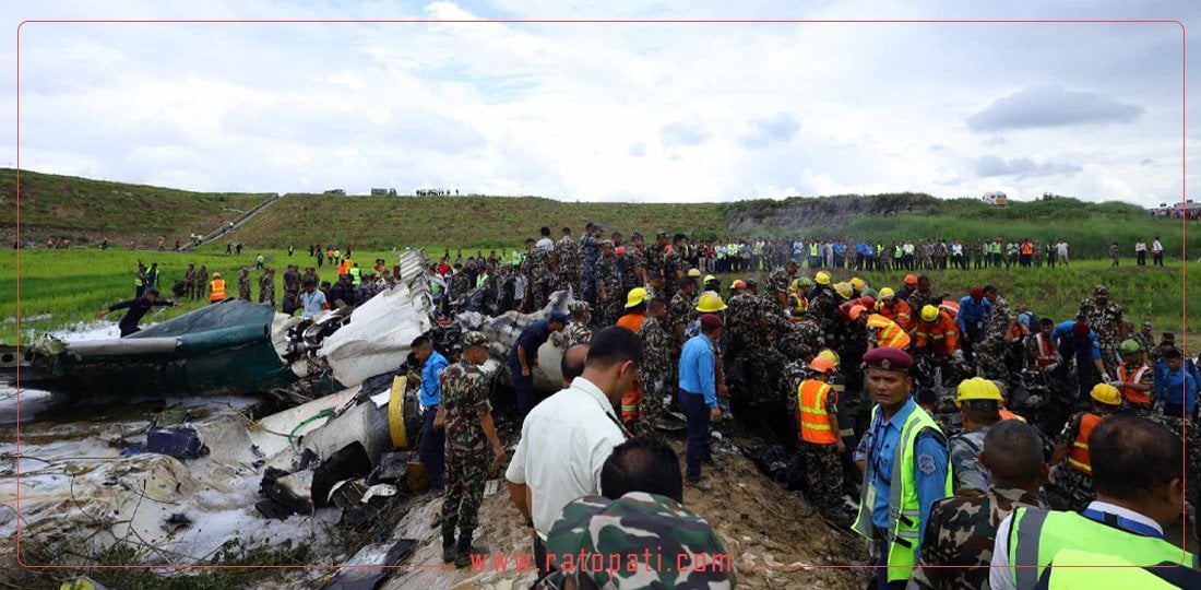 Saurya Airlines plane crash: photos from ground zero