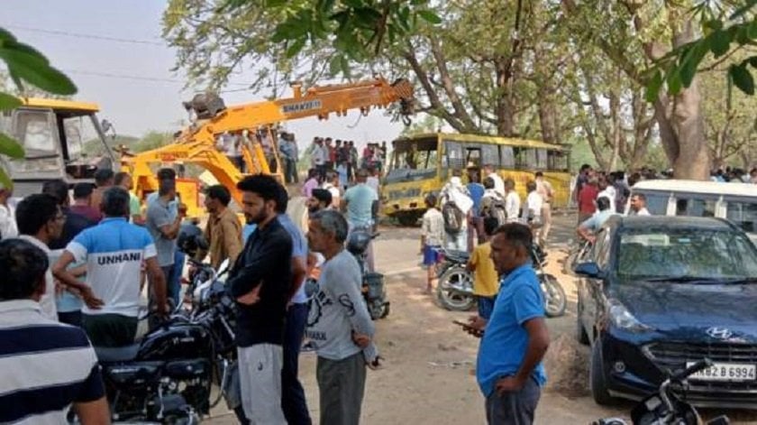 भारतमा स्कुल बस दुर्घटना हुँदा ६ बालबालिकाको मृत्यु