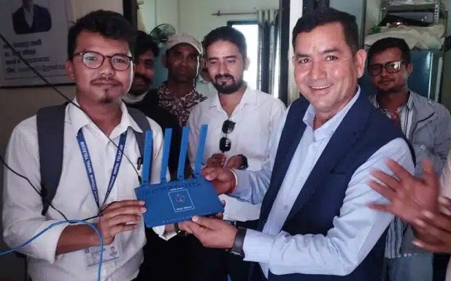 शिखर नगरपालिकामा एनटी फाइबर इन्टरनेट सेवा सुचारु