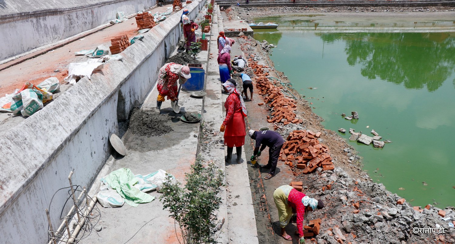 Bhaktapur Municipality Intensifies Siddhapokhari Renovation