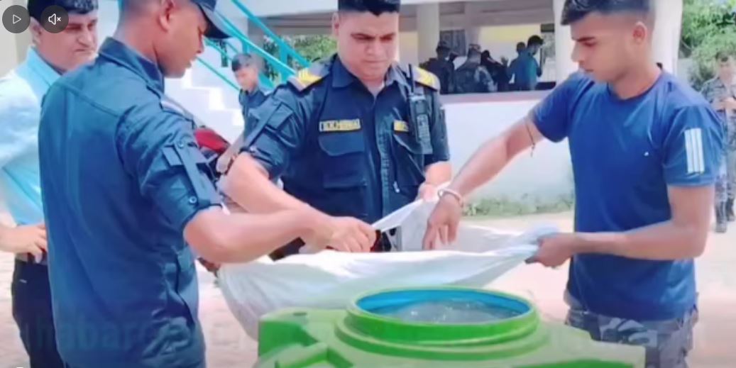 Siraha Police Destroy Seized Mobile Phones and Smartwatches from Exam Cheaters