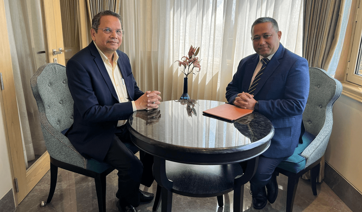 Foreign Minister Khanal Meets BJP Leader Dr. Vijay Chauthaiwale in New Delhi