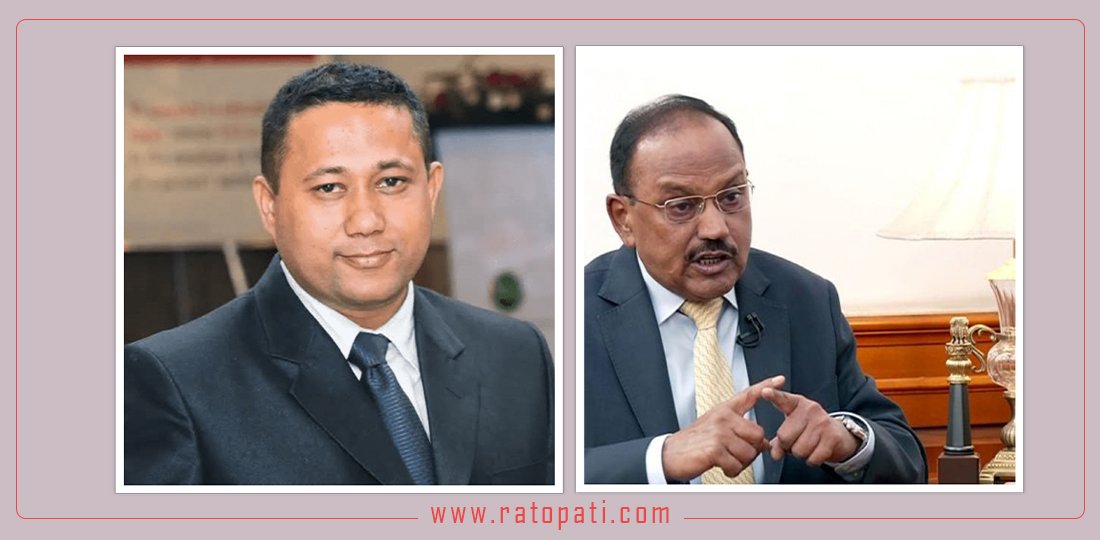 परराष्ट्रमन्त्री खनाल र भारतका राष्ट्रिय सुरक्षा सल्लाहकार डोभालबिच भेटवार्ता