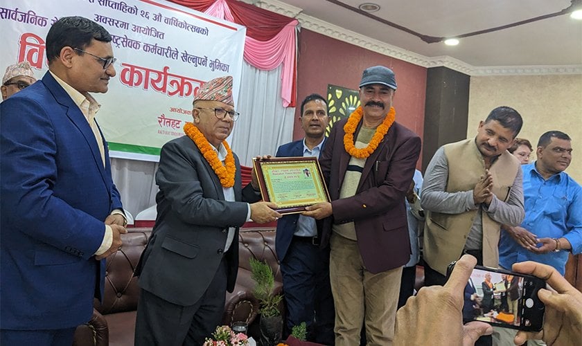 पत्रकार मिश्रा काठमाडौँमा सम्मानित