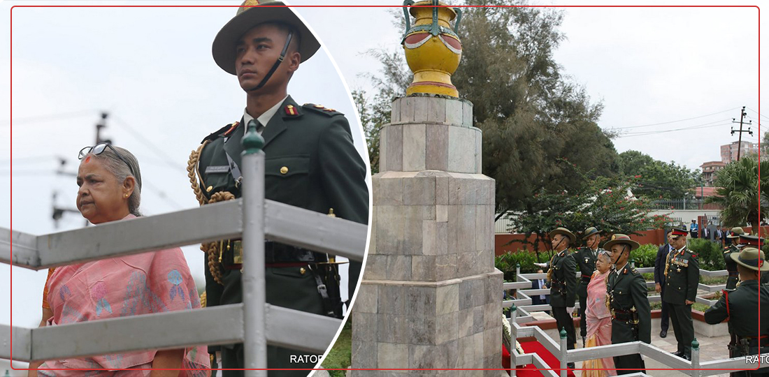 प्रधानमन्त्री कार्कीद्वारा लैनचौरस्थित शहीद स्मारकमा श्रद्धाञ्जली अर्पण, तस्बिरहरू