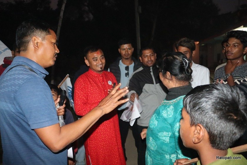 Progressive Democratic Party Candidate Sunil Chaudhary Ramps Up Campaigning in Rupandehi-5 Ahead of Elections