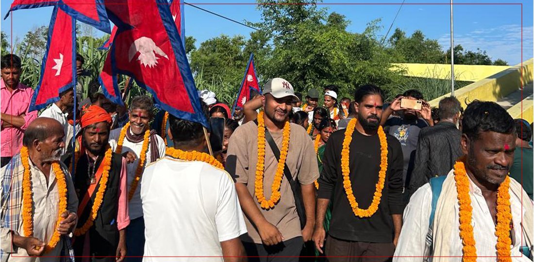 Susta Residents Return Home After Protests in Kathmandu