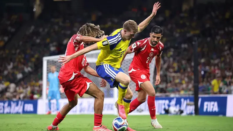 Sweden Leads Tunisia 2-1 in FIFA World Cup 2026 First Half