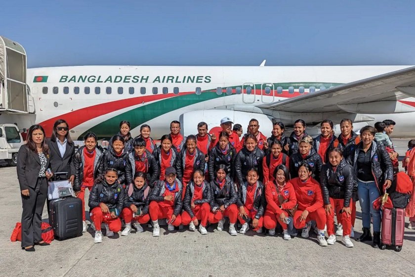 नेपाली यू–२० महिला फुटबल टोली बंगलादेश प्रस्थान