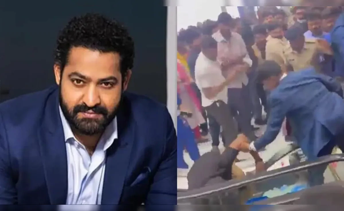 अस्पताल उद्घाटनमा जुनियर एनटीआर पुग्दा तोडफोड, भीड नियन्त्रण गर्न लाठीचार्ज