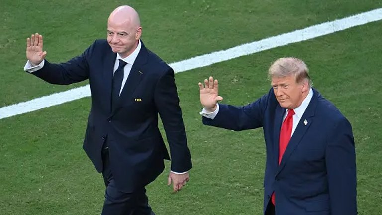 US President Donald Trump Hands Over FIFA World Cup 2026 Trophy and Medals