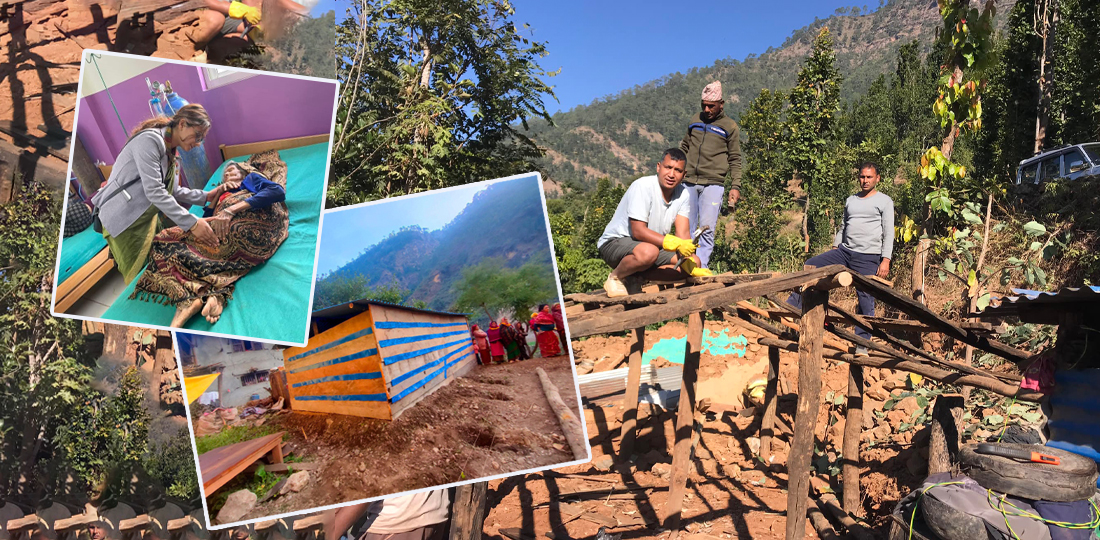 भूकम्प प्रभावित क्षेत्रमा रास्वपा : स्वास्थ्य सेवादेखि २०३ वटा अस्थायी आवास निर्माणसम्म
