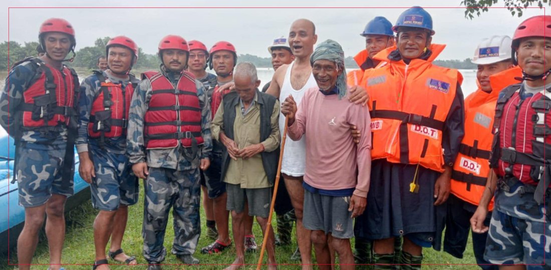   बबई नदीमा फसेका दुई जनाको सकुशल उद्धार