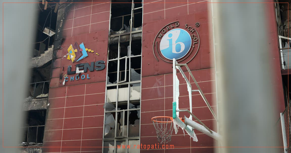 भग्नावशेष बनेको युलेन्स स्कुल, तस्बिरहरू