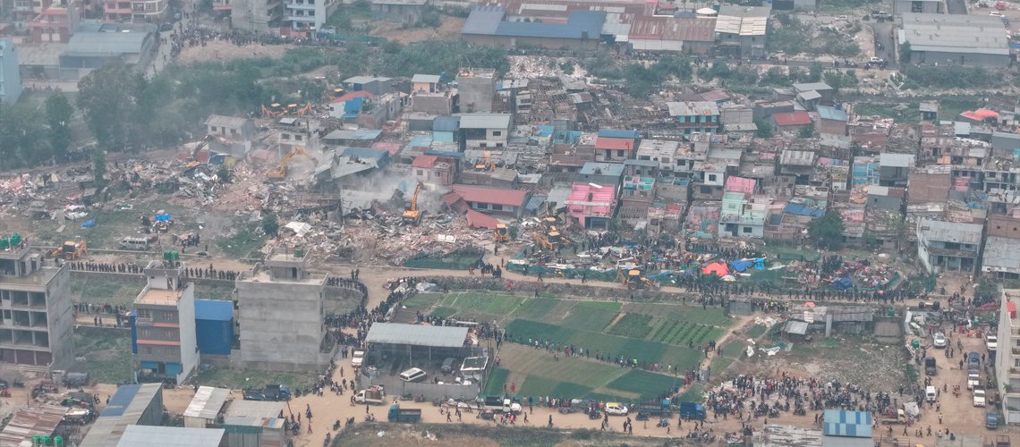 Drone footage shows Manohara's squatter settlement being demolished (Photos)