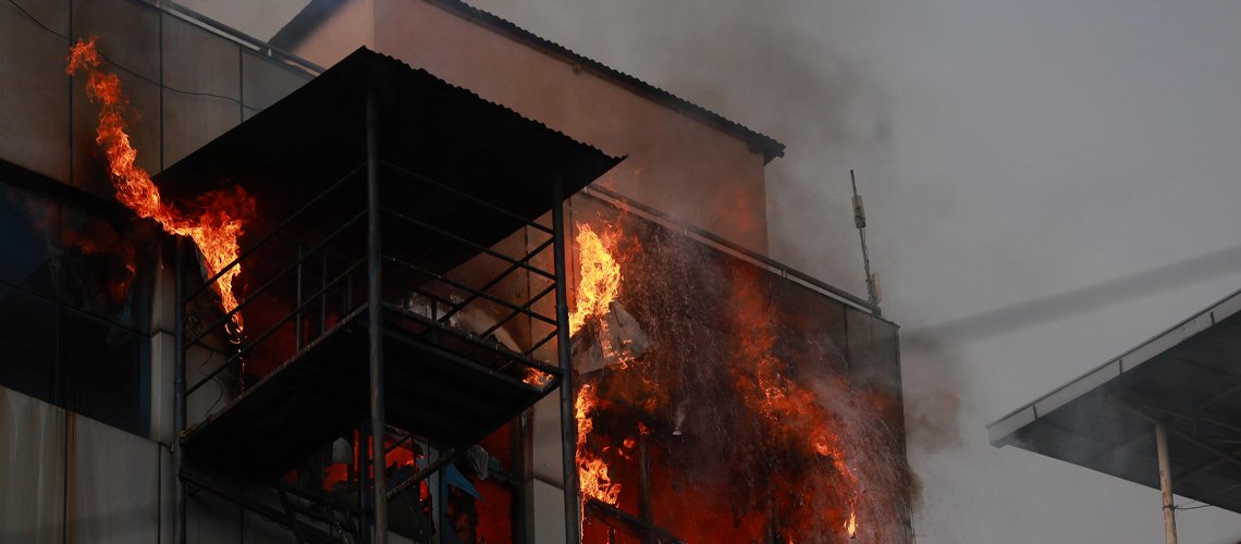 Fire Erupts at Thakaali Restaurant Near Trichandra College in Kathmandu