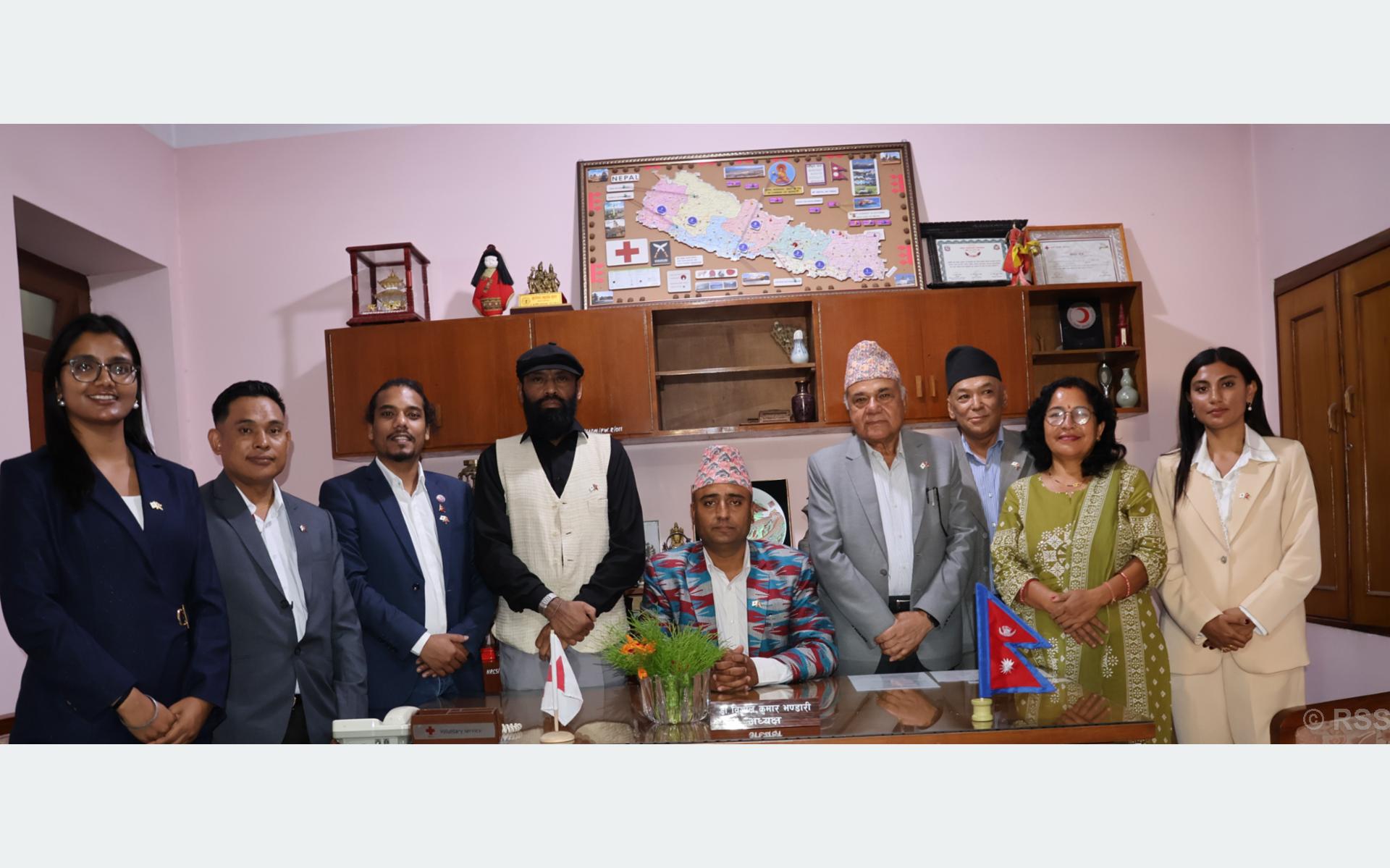 रेडक्रसमा नवगठित तदर्थ समितिको पदभार ग्रहण