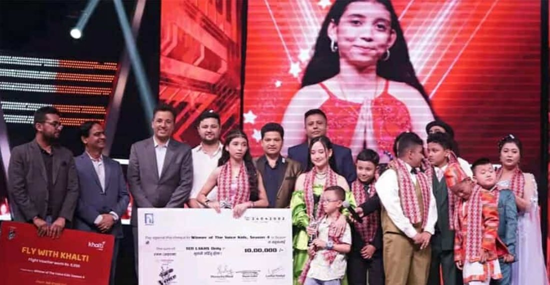 ‘भ्वाइस किड्स’ चौथो सिजनको उपाधि सोनाली राजभण्डारीलाई