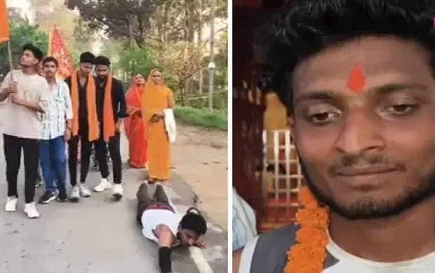   श्रीमतीबाट ‘मुक्ति’ पाएको खुसीमा ९ किलोमिटर कठिन दण्डवत् यात्रा