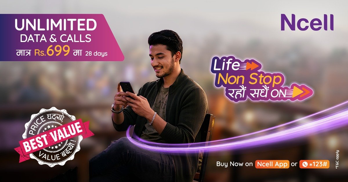 एनसेलको नयाँ वर्ष अफर: ६९९ रुपैयाँमै २८ दिनसम्म अनलिमिटेड डेटा र कलको सुविधा