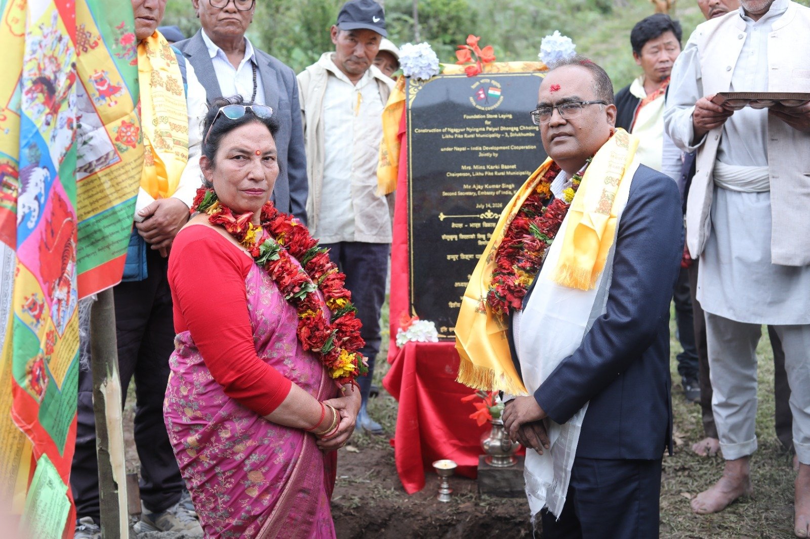 सोलुखुम्बुमा भारतीय सहयोगमा गुम्बा भवनको शिलान्यास