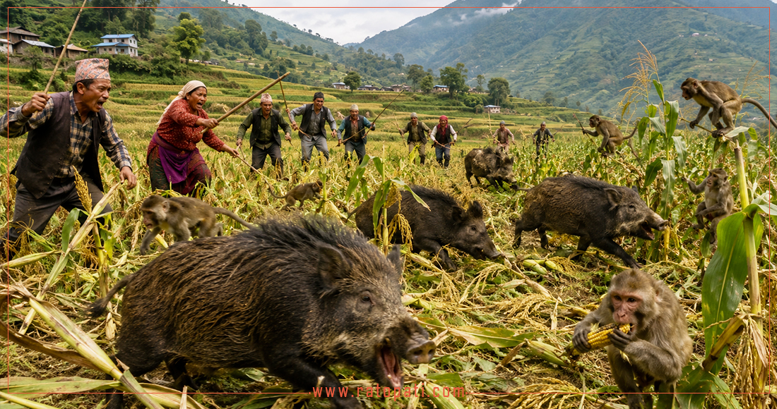 Farmers Face Devastation as Wildlife Destroys Crops Across Nepal