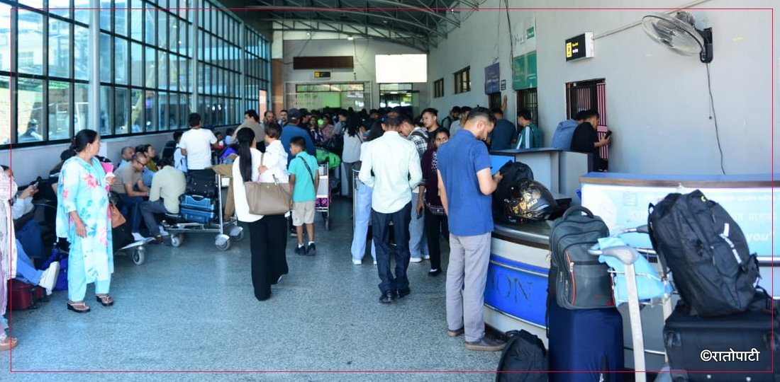 सडकको समस्याले हवाई चाप बढ्यो, तस्बिरहरू